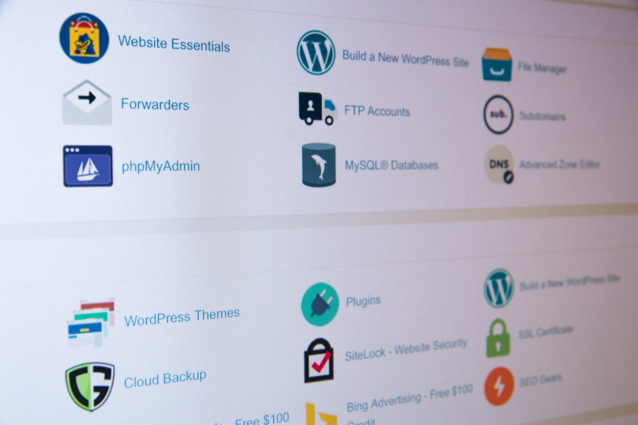 Icons to illustrate extensions