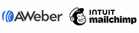 Aweber and Mailchimp logos jpg