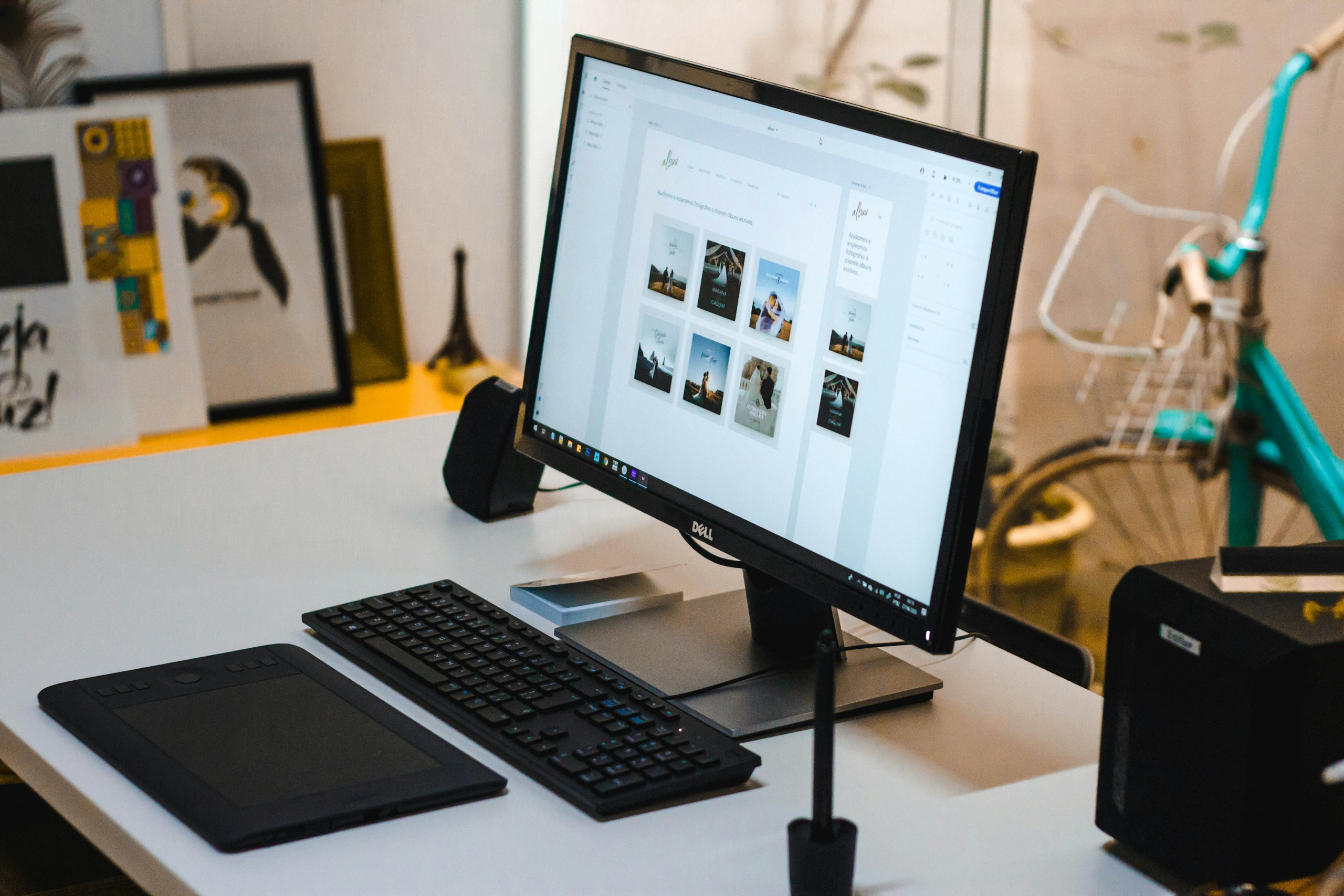 Desktop computer with browser open.